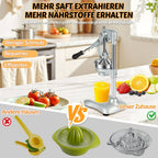 Manual Stainless Steel Citrus Press with Interchangeable Cones