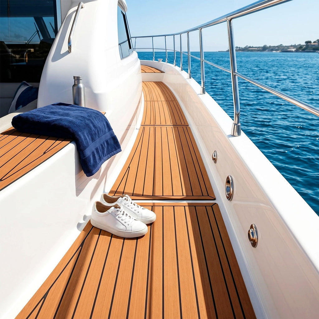 Boat EVA Teak Flooring Self-Adhesive - Brown or Grey, 240x45/60/90cm, view 11
