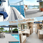 Boat EVA Teak Flooring Self-Adhesive - Brown or Grey, 240x45/60/90cm, view 12