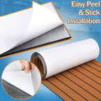 Boat EVA Teak Flooring Self-Adhesive - Brown or Grey, 240x45/60/90cm, view 4
