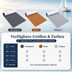Boat EVA Teak Flooring Self-Adhesive - Brown or Grey, 240x45/60/90cm, view 6
