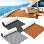 Boat EVA Teak Flooring Self-Adhesive - Brown or Grey, 240x45/60/90cm