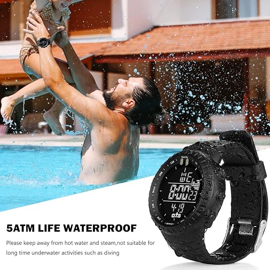 Men’s Digital Sports Watch with LED Backlight and Alarm