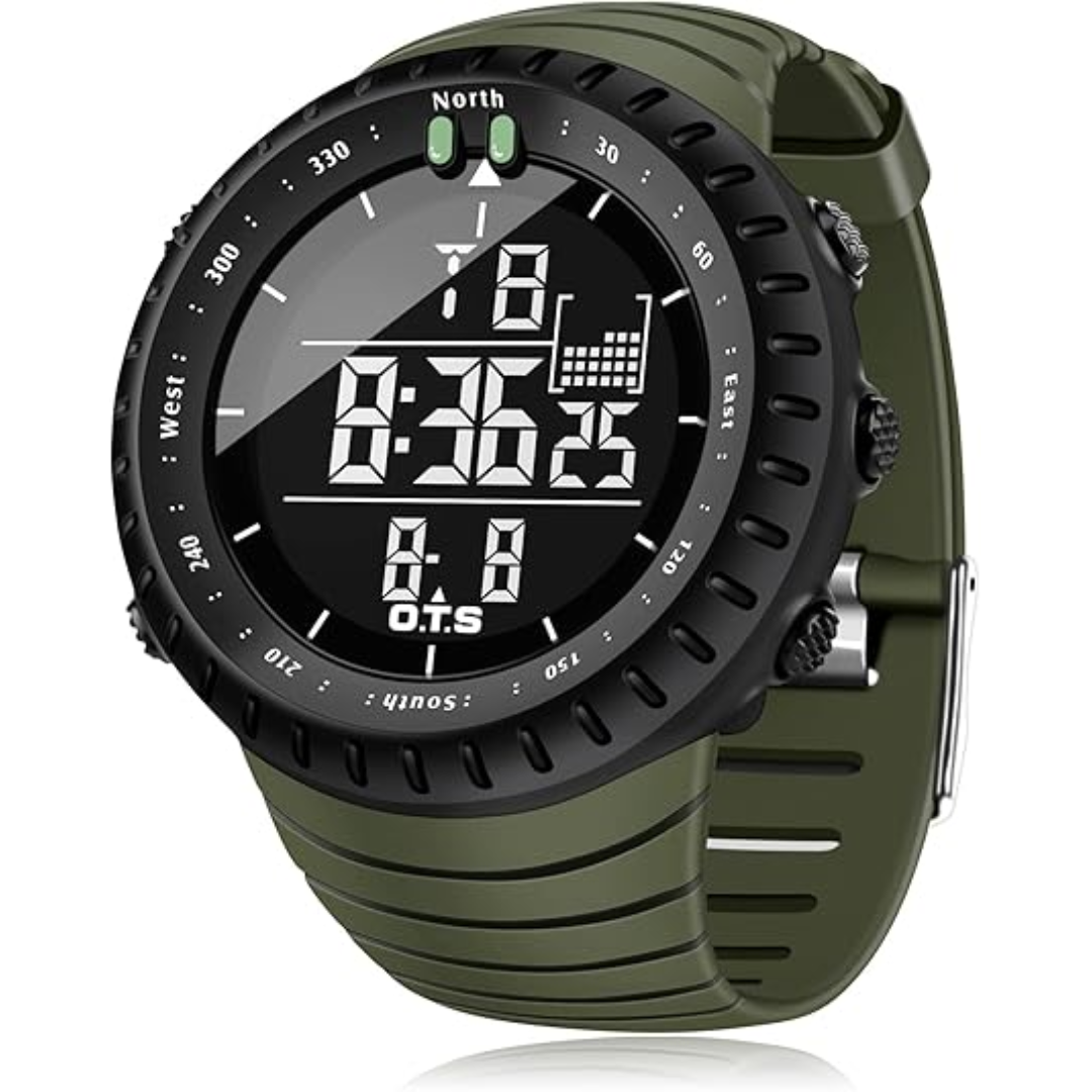 Men’s Digital Sports Watch with LED Backlight and Alarm