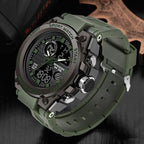 Men’s Military-Style Analogue-Digital Watch, 45 mm, Silicone Strap