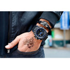 Men’s Military-Style Analogue-Digital Watch, 45 mm, Silicone Strap