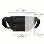 Men's Nylon Hip Bag with Adjustable Strap for Crossbody Wear