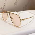 Men’s Oversized Aviator Sunglasses with Gradient Lenses