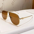 Men’s Oversized Aviator Sunglasses with Gradient Lenses
