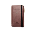 Men’s PU Leather Passport Wallet with RFID Blocking, 11*1.5*17cm
