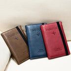 Men’s PU Leather Passport Wallet with RFID Blocking, 11*1.5*17cm