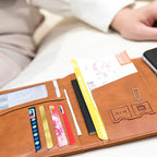 Men’s PU Leather Passport Wallet with RFID Blocking, 11*1.5*17cm