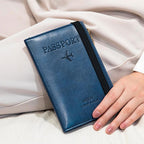 Men’s PU Leather Passport Wallet with RFID Blocking, 11*1.5*17cm