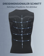 Men's Sleeveless Compression Shaping Vest, 88% Neoprene, 12% Elastane