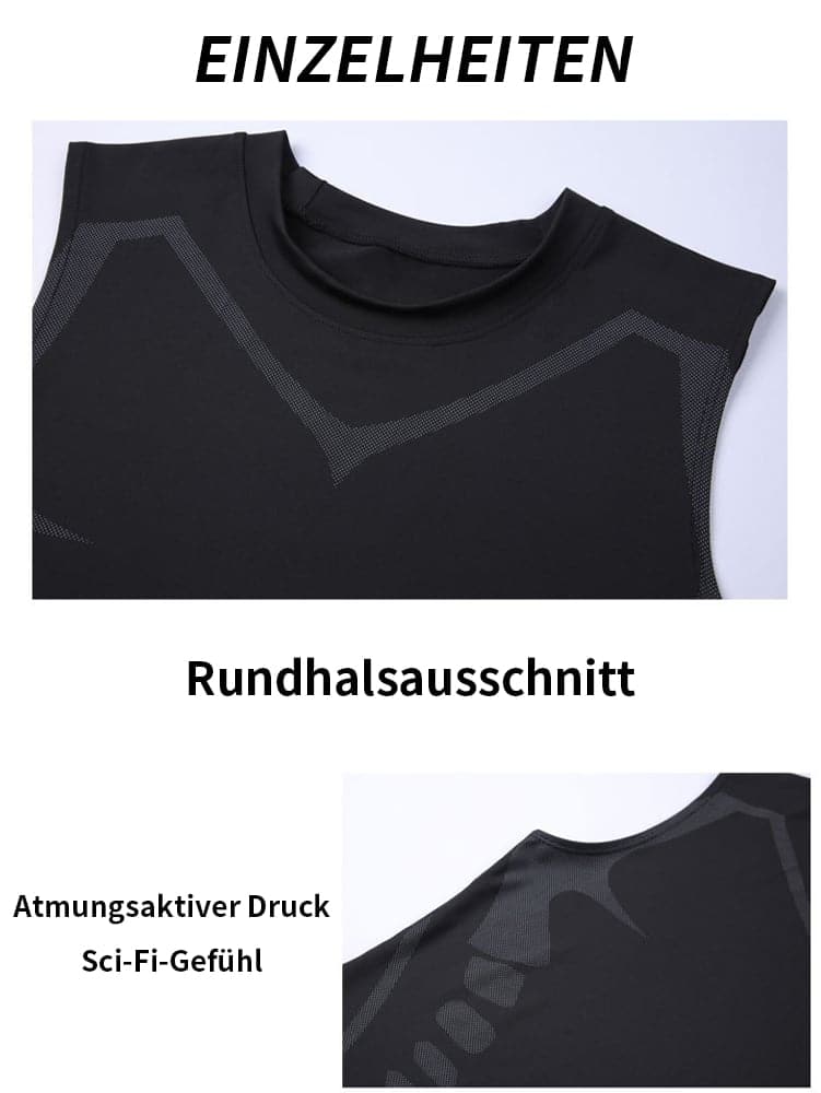 Men's Sleeveless Compression Shaping Vest, 88% Neoprene, 12% Elastane