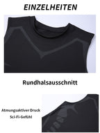 Men's Sleeveless Compression Shaping Vest, 88% Neoprene, 12% Elastane
