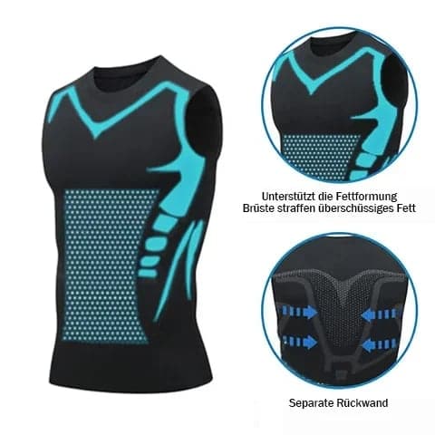 Men's Sleeveless Compression Shaping Vest, 88% Neoprene, 12% Elastane