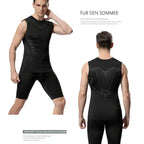 Men's Sleeveless Compression Shaping Vest, 88% Neoprene, 12% Elastane