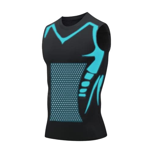 Men's Sleeveless Compression Shaping Vest, 88% Neoprene, 12% Elastane