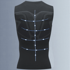 Men's Sleeveless Compression Shaping Vest, 88% Neoprene, 12% Elastane