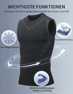 Men's Sleeveless Compression Shaping Vest, 88% Neoprene, 12% Elastane