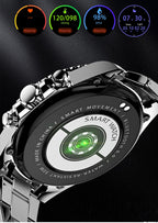 Men’s Smartwatch with 1.28in Touch Screen, Zinc Alloy and Stainless Steel