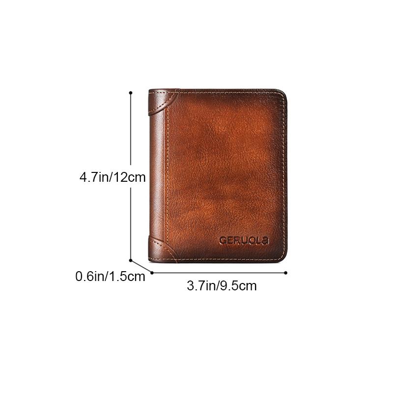 Simple Anti-Theft Wallet for Men - PU Leather, 12 x 9.5 cm, Bi-Fold, view 2