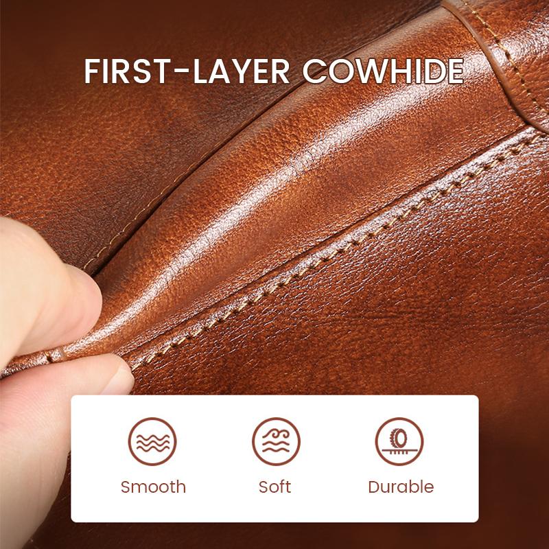 Simple Anti-Theft Wallet for Men - PU Leather, 12 x 9.5 cm, Bi-Fold, view 4
