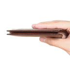 Simple Anti-Theft Wallet for Men - PU Leather, 12 x 9.5 cm, Bi-Fold