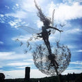 Metal Fairy Garden Sculpture with Dandelion Design