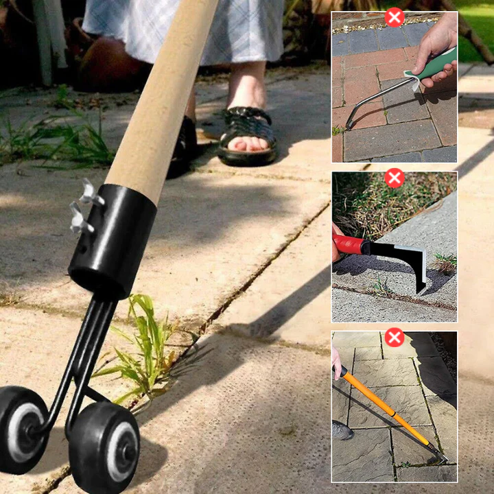 Metal Hand-Operated Gap Weeder with Double Hook Design
