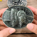 Metal Oval Cowboys Belt Buckle - Zinc Alloy, 3.03 x 2.36 Inch, view 34
