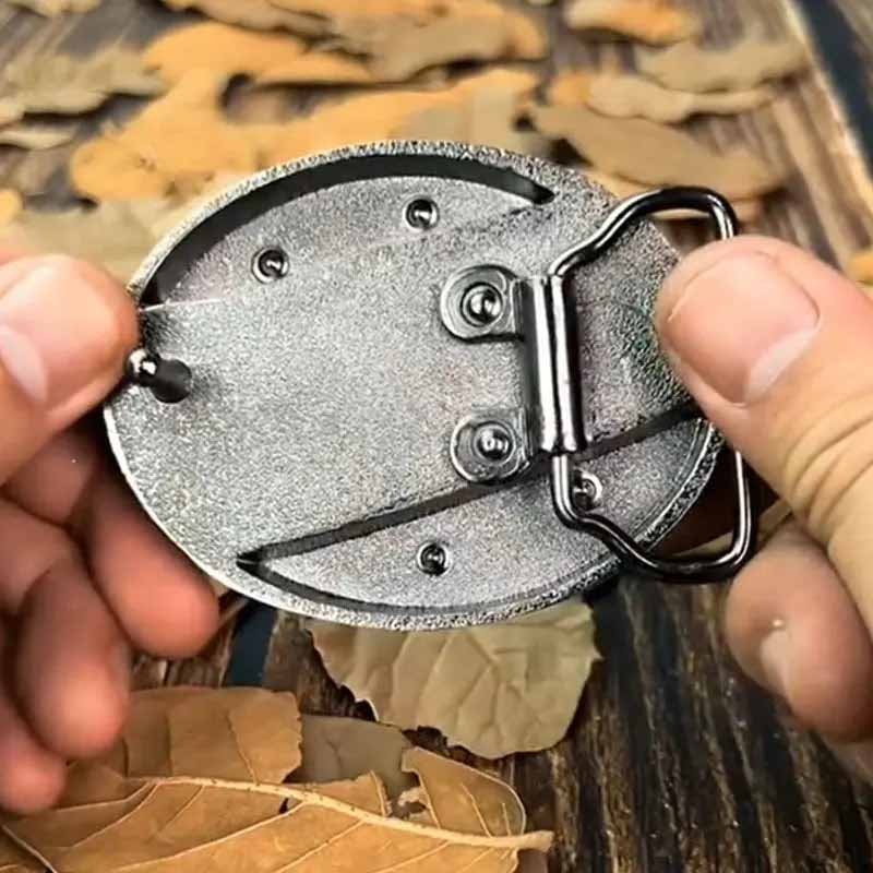 Metal Oval Cowboys Belt Buckle - Zinc Alloy, 3.03 x 2.36 Inch, view 9