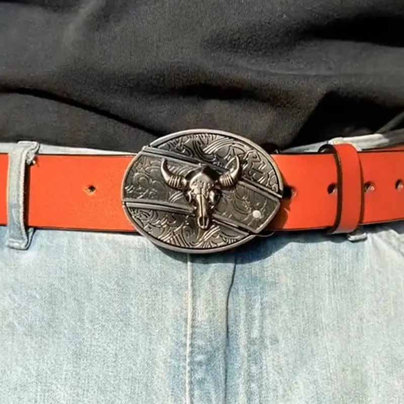 Metal Oval Cowboys Belt Buckle - Zinc Alloy, 3.03 x 2.36 Inch, view 10