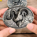 Metal Oval Cowboys Belt Buckle - Zinc Alloy, 3.03 x 2.36 Inch, view 25