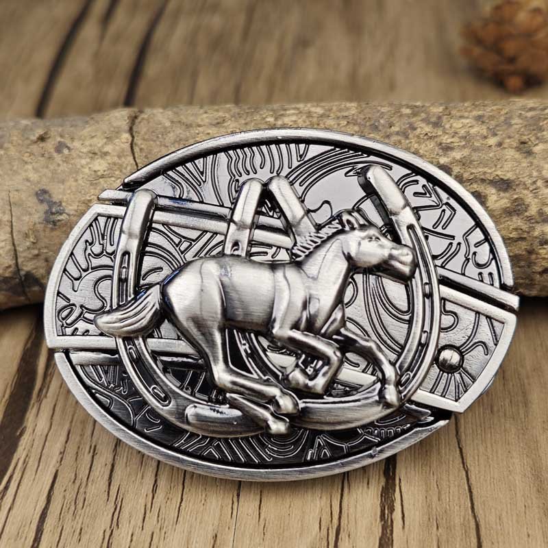Metal Oval Cowboys Belt Buckle - Zinc Alloy, 3.03 x 2.36 Inch, view 17