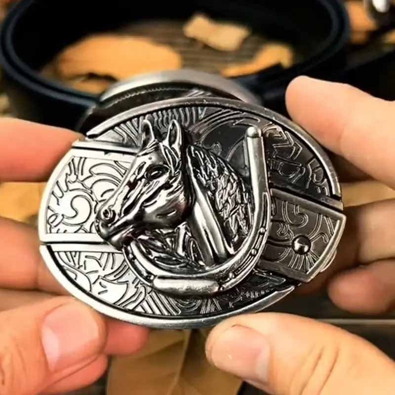 Metal Oval Cowboys Belt Buckle - Zinc Alloy, 3.03 x 2.36 Inch, view 18
