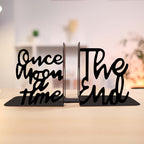 Metal Quote Bookends with “Once upon a time” and “The End”
