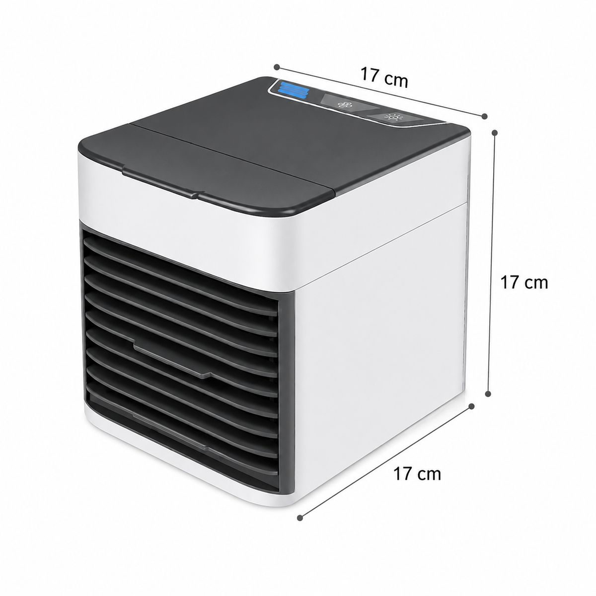 Mini Evaporative Air Cooler with Humidifier and 7-Colour LED