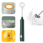 Mini Hand Mixer for Drinks and Dishes, USB Rechargeable, 3 Speeds