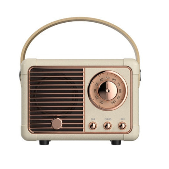 Mini Retro Radio Bluetooth Speaker, 7 × 9.5 × 5 cm