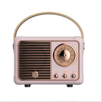 Mini Retro Radio Bluetooth Speaker, 7 × 9.5 × 5 cm