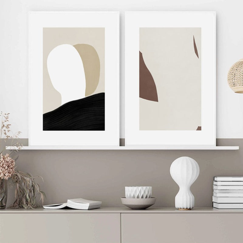 Elegant Minimalist Geometric Abstract Canvas Wall Art | Welvere-Welvere
