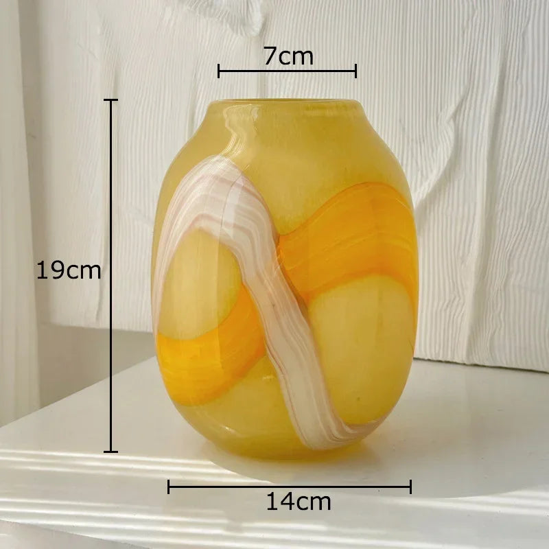 Mistmere Striped Glass Vase-Welvere
