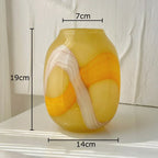 Mistmere Striped Glass Vase-Welvere
