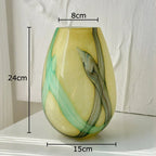 Mistmere Striped Glass Vase-Welvere
