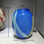 Mistmere Striped Glass Vase-Welvere