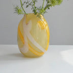 Mistmere Striped Glass Vase-Welvere