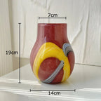 Mistmere Striped Glass Vase-Welvere