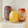 Mistmere Striped Glass Vase-Welvere